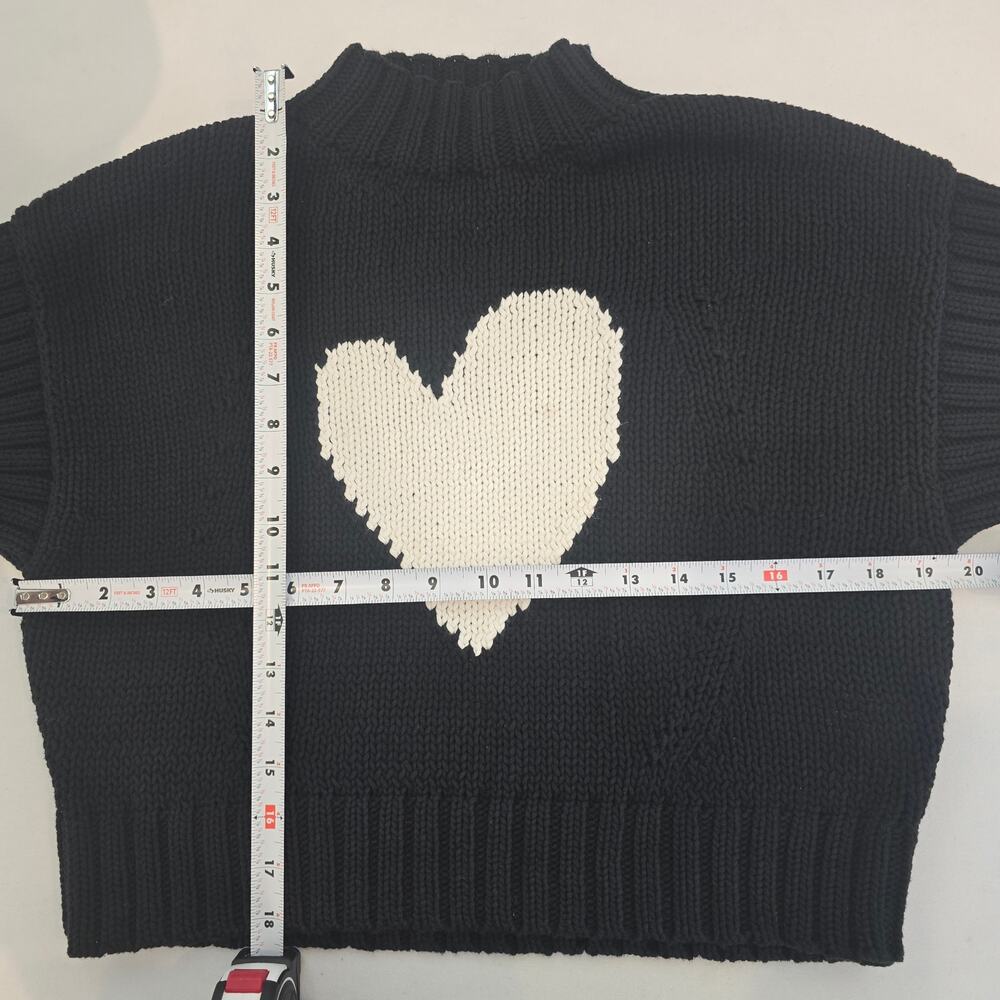 Maeve x Anthropologie The Pippa Mock-Neck Heart Sweater. Size M Ret. $98 - Picture 5 of 10